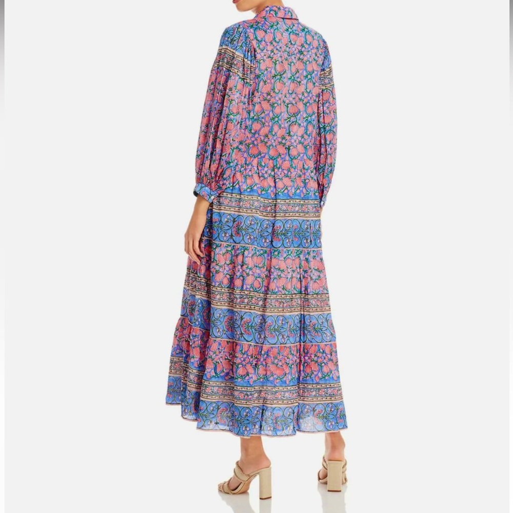 Beautiful boho Alicia Bell dress size Large silk/cotton fabric - Picture 3 of 8